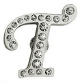 Rhinestone Letter T Pin